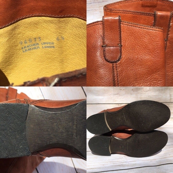 VINTAGE ITALIAN RIDING BOOTS 6.5 Brown Leather - Picture 8 of 8